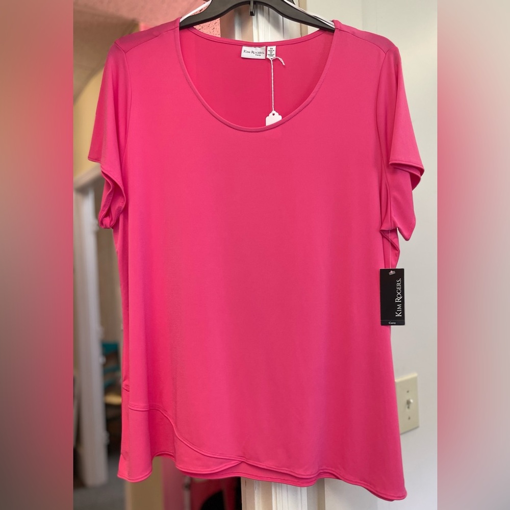 Kim Rogers Pink Relaxed Short Sleeve Tee